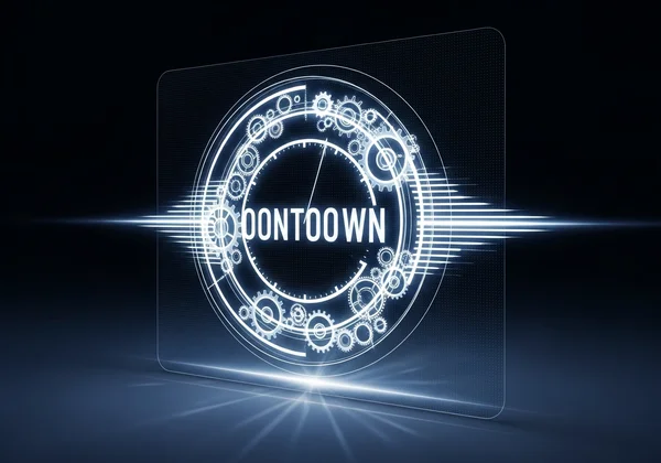 An online countdown timer on a screen, boosting productivity