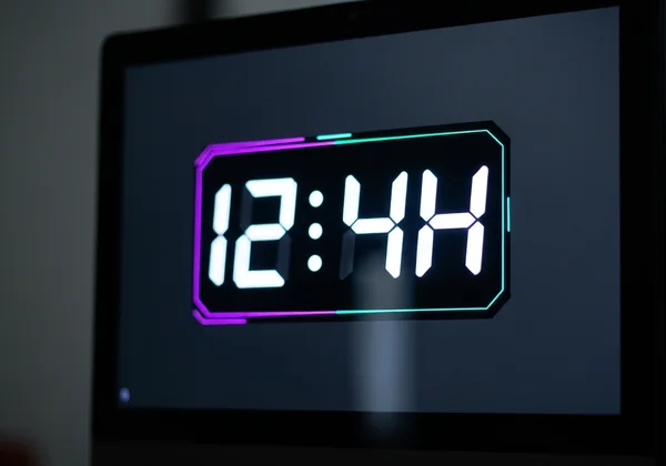 Customized digital clock with various font and color options