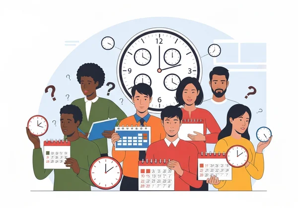 Global team struggling with time zone confusion