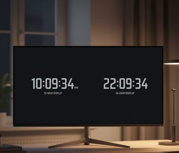 Clock format comparison screen