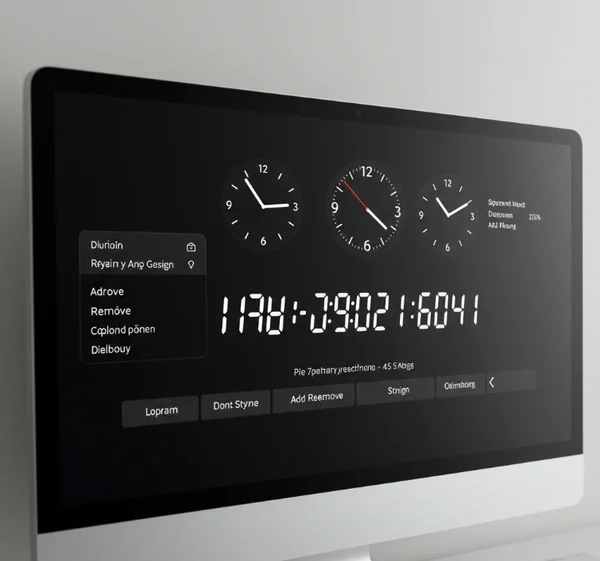 Customizable digital world clock interface
