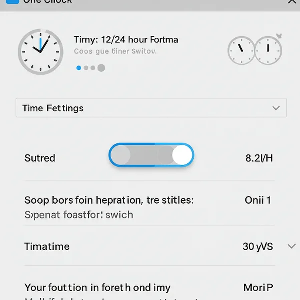 Digital clock 12/24 hour format setting