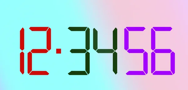 Various color palettes for digital clock