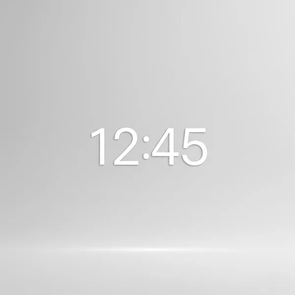 极简主义数字时钟界面，干净的现代设计