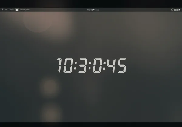 A full-screen digital clock showing local time
